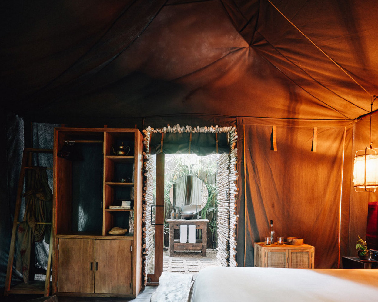 luxury tent with all amenities at nomade Tulum